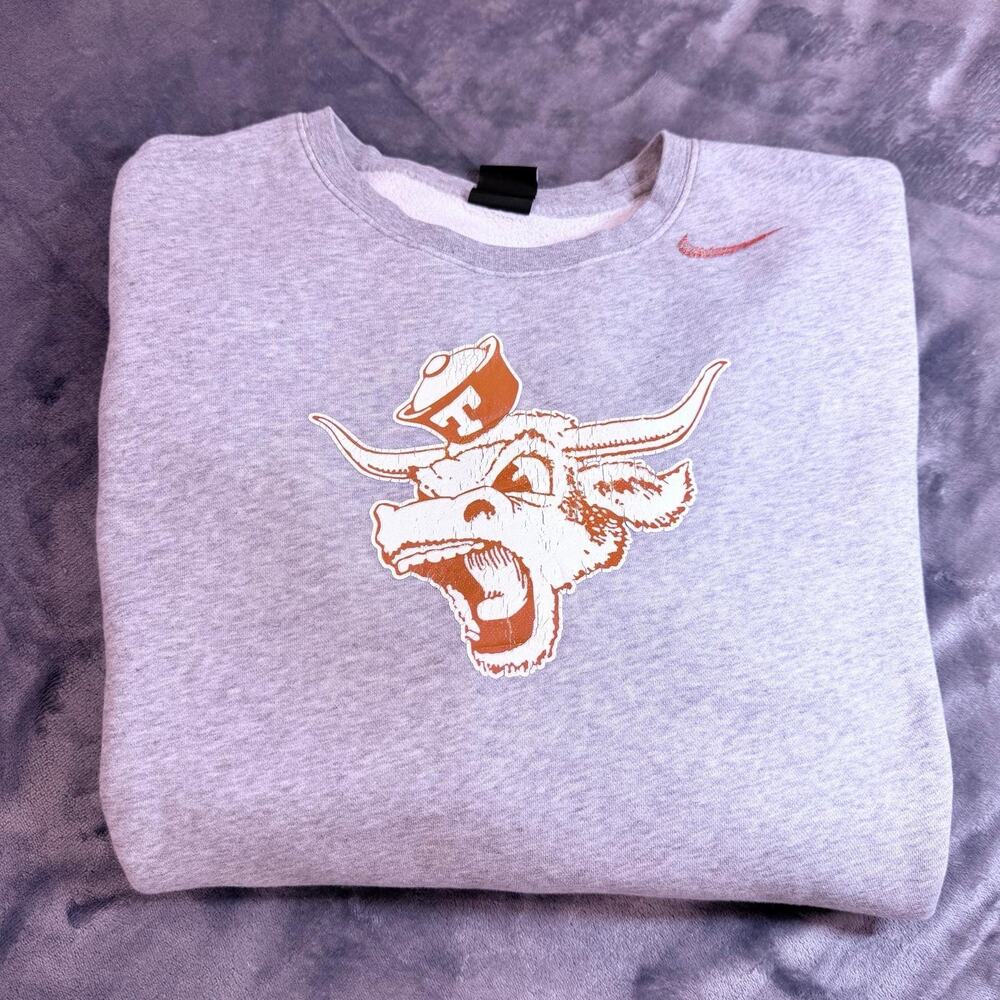 Nike Texas Longhorns Crewneck Sweatshirt Mens SZ XXL VTG Logo Distressed